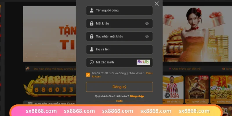 Hoàn tất đăng ký SX88 để bước vào thế giới cá cược sôi động